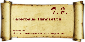 Tanenbaum Henrietta névjegykártya